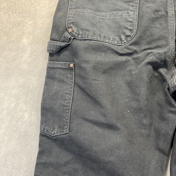 Carhartt EB136 Washed Duck Double Front Work Dungaree Pants Size 36x36 Black - Picture 10 of 16